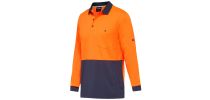 Mens Workcool Hyperfreeze Spliced Polo Long Sleeve