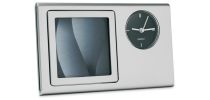 Desk Clock W/Photo Frame