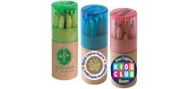 Coloured Pencils In Cardboard Tube With Sharpener