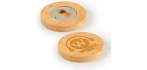 Discus Bamboo Bottle Opener Coaster