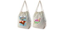 Calico Drawstring Library Backpack