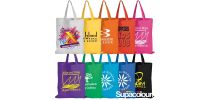 Coloured Cotton Double Short Handle Tote Bag - 140 GSM