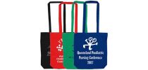Coloured Cotton Double Long Handle Conference Bag - 140Gsm