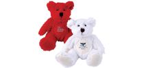 Zoe (Red) and Snowy (White) Plush Teddy Bear