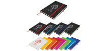 Enterprise A6 Black PU Notebook with Elastic Closure