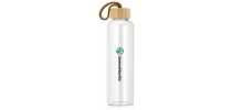 Bottle Glass 600ml - Bamboo Lid