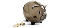 Black Transparent Plastic Piggy Bank