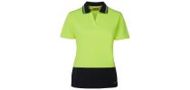 Hi Vis LADIES S/S NON BUTTON POLO