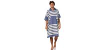 Ocean Stripe Large Poncho