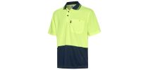 Hi-Vis Two Tone Short Sleeve Cool Breathe Safety Polo