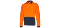 Hi-Vis Two Tone Long Sleeve Cool Breathe Safety Polo