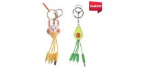 Custom Shape PVC Charging Cable with Keyring