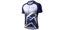 Men's Sublimated Stand Collar  Raglan Short Sleeves Cycling Jersey