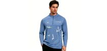 Men's Polyester Spandex Sublimated 1/4 Zip Fishing Shirt