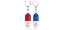 Pill capsule keychain