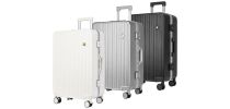 Ribbed ABS suitcase