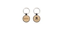 Round Wooden Keyring