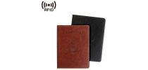 RFID PU Leather Passport Holder