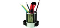 Pen Holder With Multifunction Clock