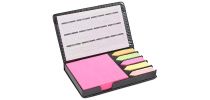 Square PU Leather Case Of Sticky Notes With Calendar