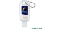 Hand Sanitiser With Carabiner 60Ml Made In Australia