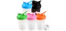 BPA Free Fitness Shaker Bottle with Loop 400ml