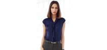 Ladies Shimmer Tie Neck Top