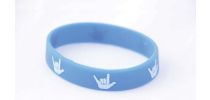White Print On Coloured Silicone Wrist Band