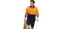 Unisex Adults Hi-Vis Cotton Jersey Polo L/S