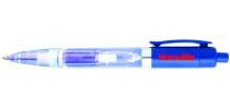 Blue Led Light Barrel Plastic Pen