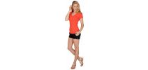 Ladies Marl V-neck T-shirt