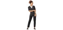 Womens Zip Front Short Sleeve Knit