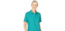 Womens Florence Daisy Print Short Sleeve Shirt