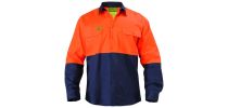 Insect Protection Hi Vis Drill Shirt - 2 Tone Long Sleeve