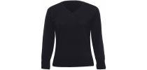Merino Detailed Vee Pullover - Womens