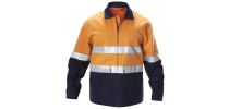 Mens Foundations Hi-Visibility Two Tone Cotton Drill Jacket With Tape