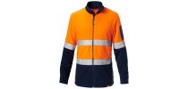 Mens Hi Vis 2Tone Brushed Fleece Jacket With Tape