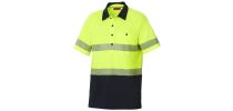 Mens Koolgear Hi-Visibility Two Tone Short Sleeve Ventilated Polo With Segmented Tape