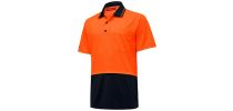 Mens Hi Vis 2 Tone S/S Micro Mesh Polo