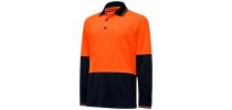 Mens Hi Vis 2 Tone L/Sl Micro Mesh Polo