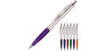 Plastic Pen Ballpoint Silver Yonna
