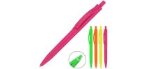Plastic Pen Ballpoint Fluoro Xavier