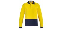 Mens Hi Vis Cotton L/S Polo