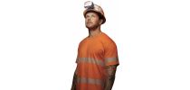 Mens Hi Vis Segmented Tape Cotton Tee Shirt