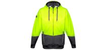 Unisex Hi Vis Textured Jacquard Full Zip Hoodie