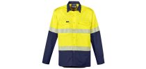 Mens Rugged Cooling Hi Vis Segmented Tape L/S Shirt
