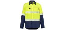 Mens Hi Vis Outdoor Segmented Tape L/S Shirt