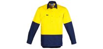Mens Hi Vis Closed Front L/S Shirt