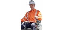 Mens Hi Vis X Back Shirt - Segmented Tape
