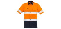 Mens Rugged Cooling Taped Hi Vis Spliced S/S Shirt
